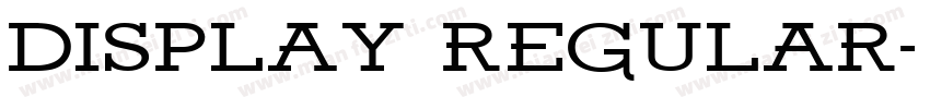 Display Regular字体转换